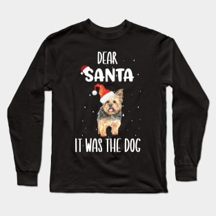 Dear Santa It Was The Dog Tree - Funny Christmas Dog Owner Saying Gift Long Sleeve T-Shirt